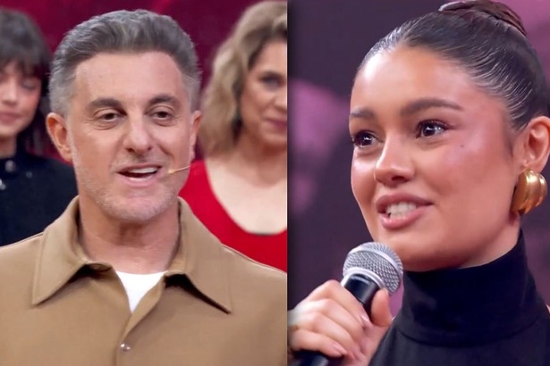 Luciano Huck e Sophie Charlotte em uma montagem non Domingão