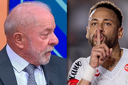 Lula e Neymar em uma montagem