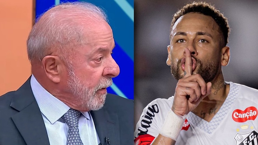 Lula e Neymar em uma montagem