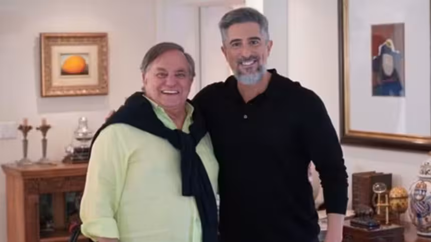 Marcos Mion Visita Ronnie Von em trecho do Caldeirão