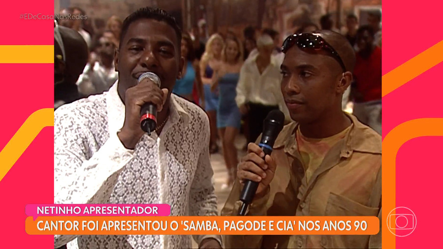 Netinho De Paula e Salgadinho no comando do programa 'Samba, Pagode e CIA'