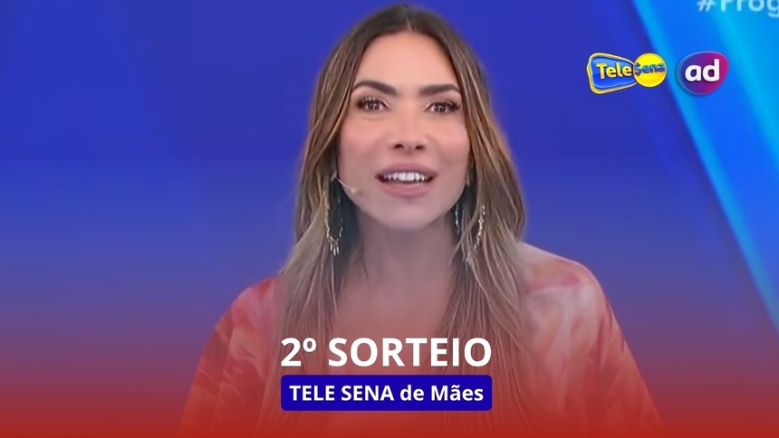 Patricia Abravanel na arte do segundo sorteio da Tele Sena de Mães 2026