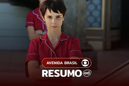 Nina/Rita na arte do resumo de Avenida Brasil