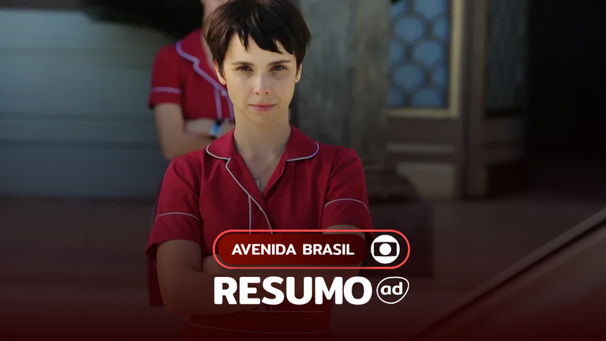 Nina/Rita na arte do resumo de Avenida Brasil