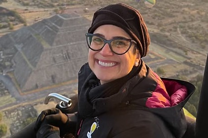 Sandra Annenberg faz passeio de balão pelo México no Globo Repórter