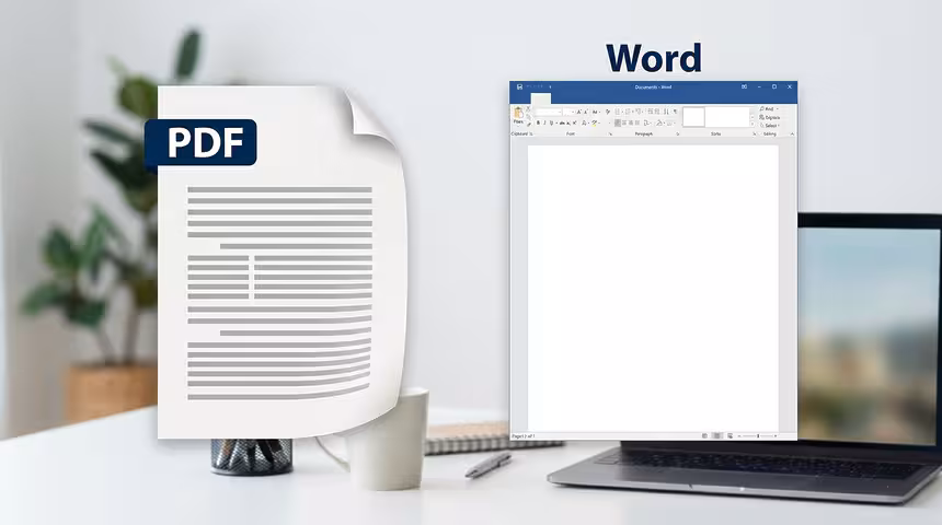 Documento em pdf e uma tela com word aberto