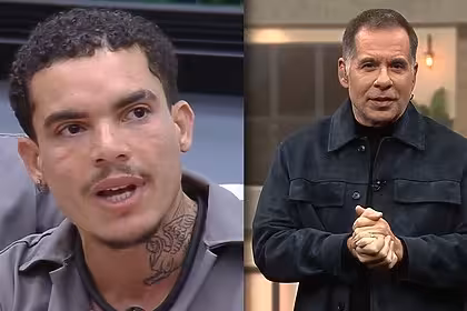 Vivão e leandro hassum em uma montagem na casa do patrão