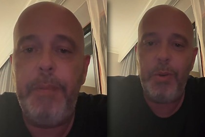 Alex Escobar em trechos do vídeo atualizando o estado de saúde