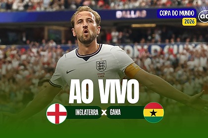 Harry Kane, jogador que veste a camisa 9 da Inglaterra, corre pelo campo na arte da Copa Do Mundo 2026 jogo entre Inglaterra X Gana