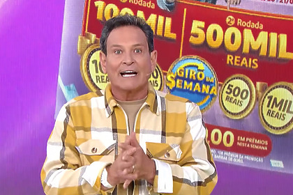 Luis Ricardo em trecho do sorteio da Tele Sena semanal 109