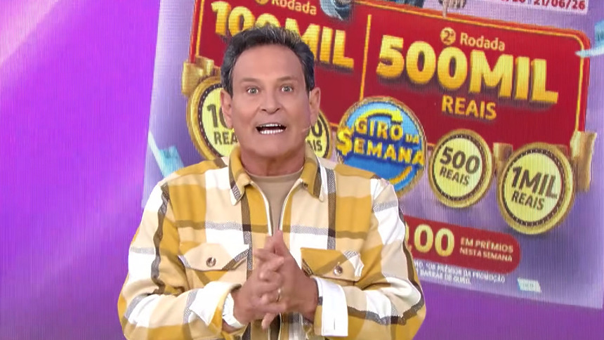 Luis Ricardo em trecho do sorteio da Tele Sena semanal 109