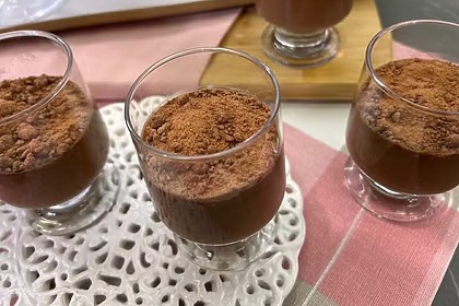 Mousse de chocolate com abobrinha em trecho de receita do Mais Você