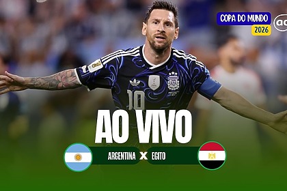 Arte de onde assistir ao jogo Argentina X Egito pela Copa do Mundo 2026