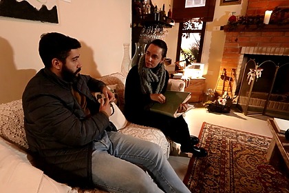 Repórter do Arquivo A entrevistando