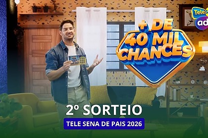 Alexandre Pato na arte do segundo sorteio da Tele Sena de Pais