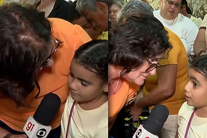 Bianka Carvalho consola menina ao vivo no NE1
