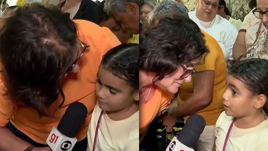 Bianka Carvalho consola menina ao vivo no NE1
