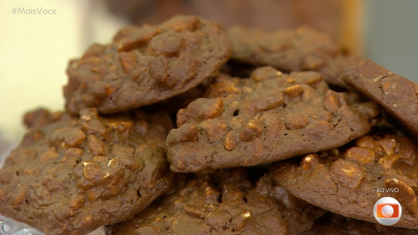 Biscoito de amendoim em trecho de receita do Mais Você
