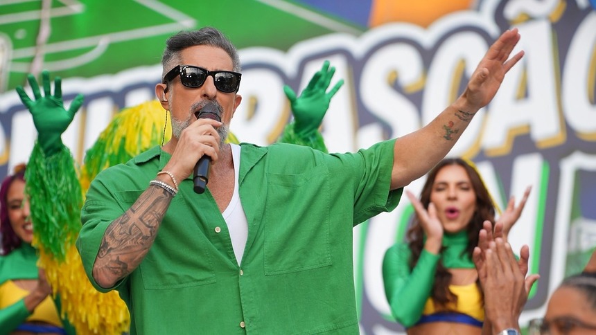 Marcos Mion em trecho do Churrascão no Caldeirão