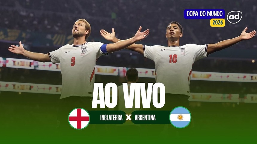 Arte onde assistir Inglaterra x Argentina pela Copa do Mundo 2026