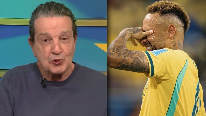 Juca Kfouri e Neymar em uma montagem