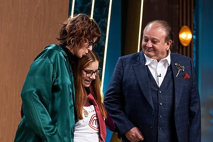 Larissa, Helena Rizzo E Erick Jacquin após a eliminação no MasterChef