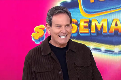 Luis Ricardo em trecho do sorteio da Tele Sena Semanal 112