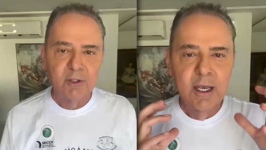 Luis Roberto anuncia fim do tratamento, em vídeo publicado nas redes sociais