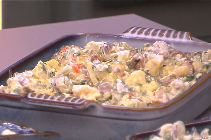 Maionese com aipim da Talitha Morete em trecho de receita do É de Casa