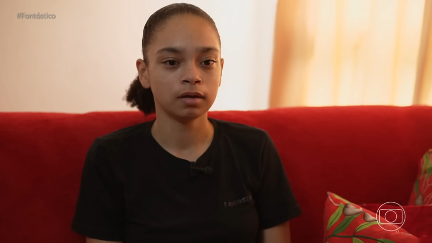 Marcela, atacada por um tubarão na praia, em entrevista ao Fantástico