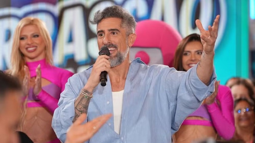 Marcos Mion em trecho do Churrascão no Caldeirão