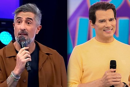 Marcos Mion e Celso Portiolli em uma montagem
