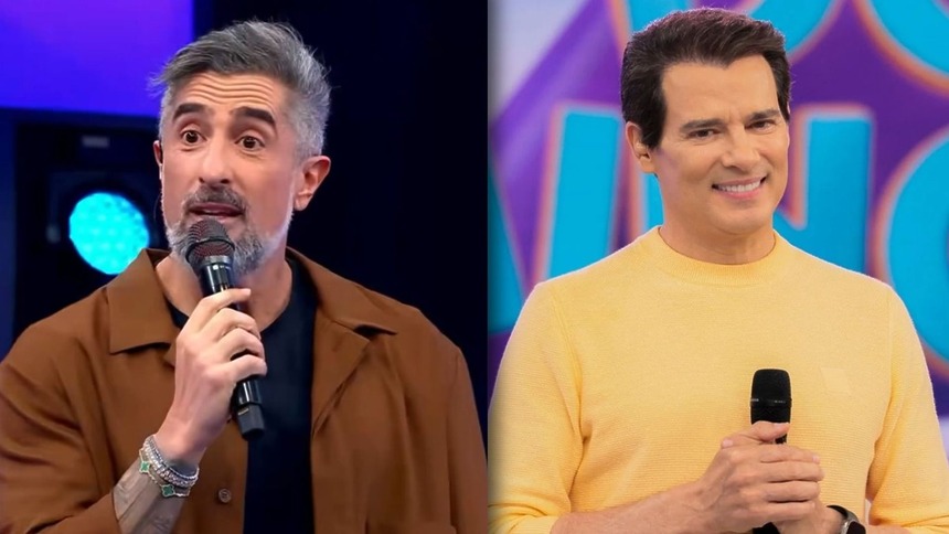 Marcos Mion e Celso Portiolli em uma montagem