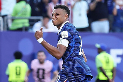 Mbappé comemorando gol pela França na Copa do Mundo