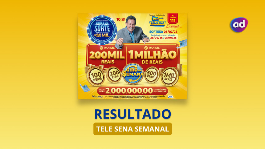 Bilhete da Tele Sena Semanal edição 111º