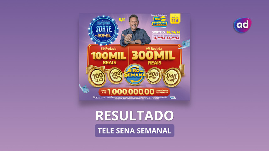 Bilhete da Tele Sena Semanal edição 114