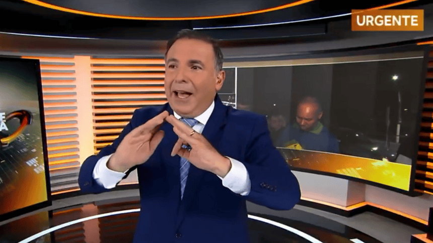 Gottino emocionado no Cidade Alerta