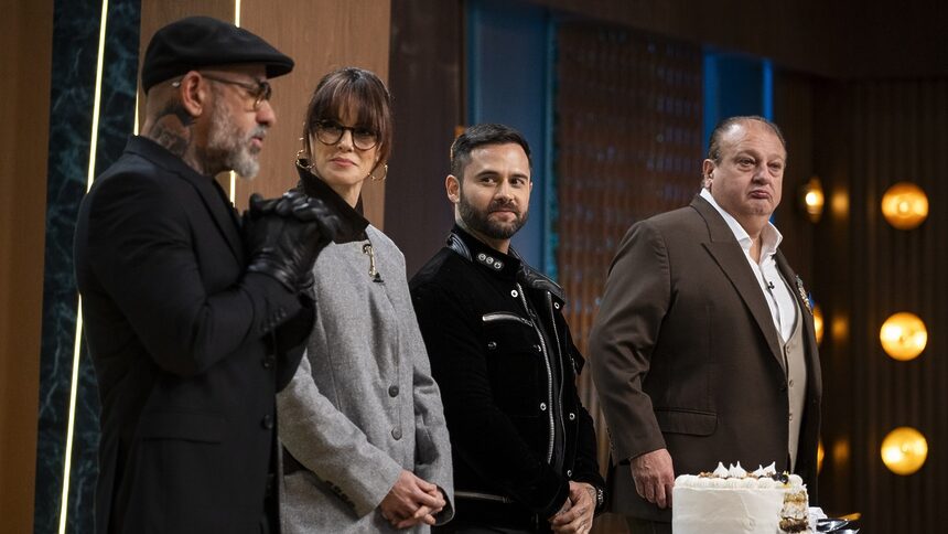 Henrique Fogaça, Helena Rizzo, Diego Lozano e Erick Jacquin em trecho de episódio do MasterChef Brasil