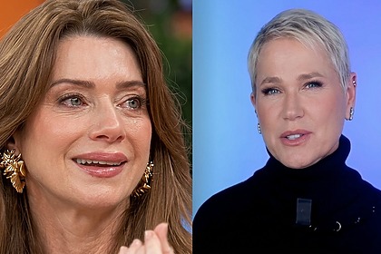 Letícia Spiller e Xuxa em uma montagem no Encontro