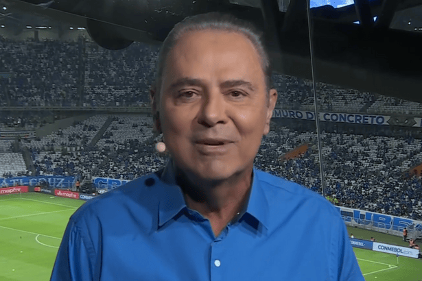 Luis Roberto direto estádio do Mineirão em seu retorno às transmissões da Globo
