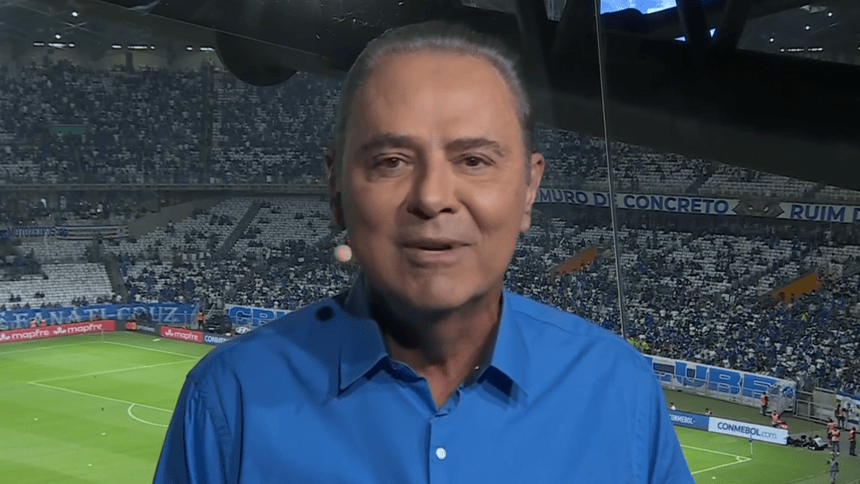Luis Roberto direto estádio do Mineirão em seu retorno às transmissões da Globo