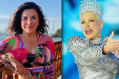 Mara Maravilha e Xuxa em uma montagem