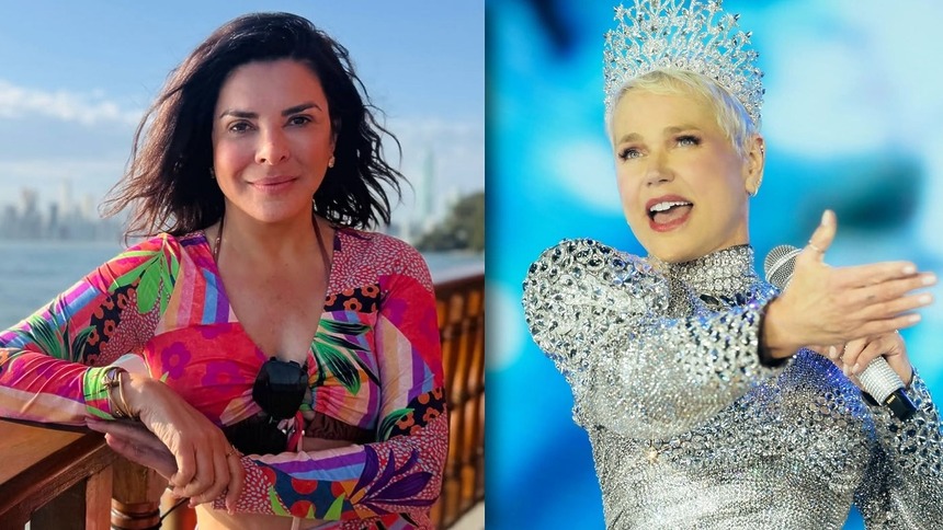 Mara Maravilha e Xuxa em uma montagem