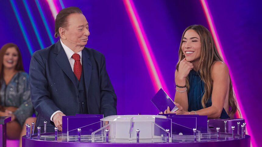 Raul Gil e Patricia Abravanel no Programa Silvio Santos