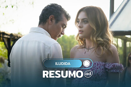Volkan e Derin se olham disfarçadamente na arte do Resumo Da Novela Iludida