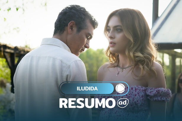 Volkan e Derin se olham disfarçadamente na arte do Resumo Da Novela Iludida