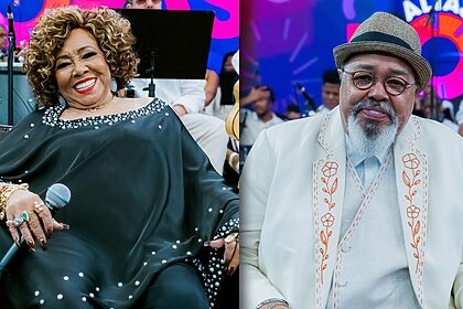Alcione e Jorge Aragão no Altas Horas