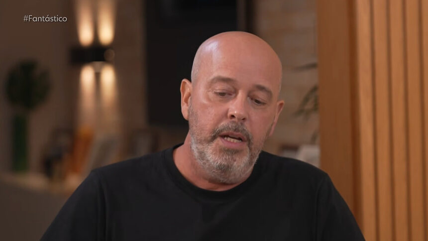 Alex Escobar em entrevista no Fantástico