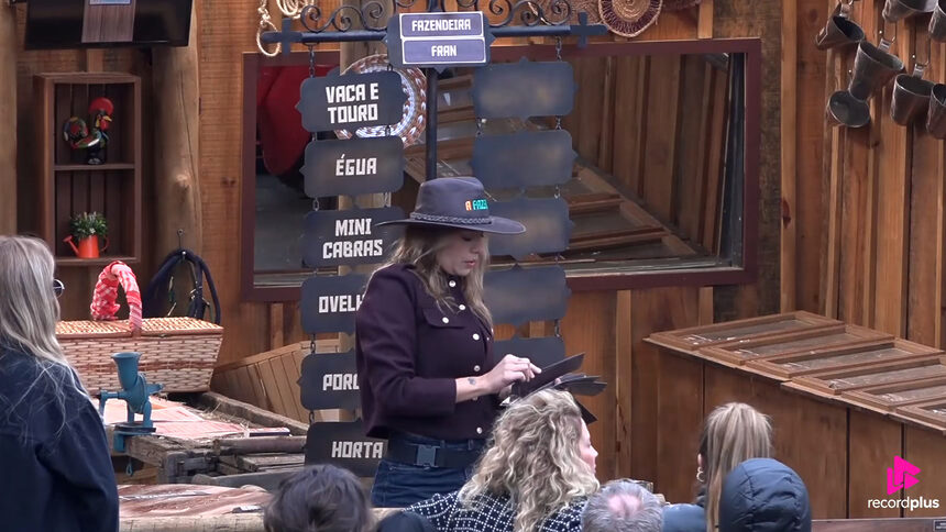 Fran na primeira delegação de A Fazenda 18