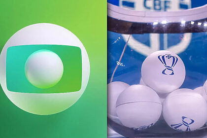 Logo da TV Globo ao lado dos globos da Copa Do Brasil